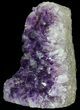 Dark Purple Amethyst Cluster On Wood Base #46255-2